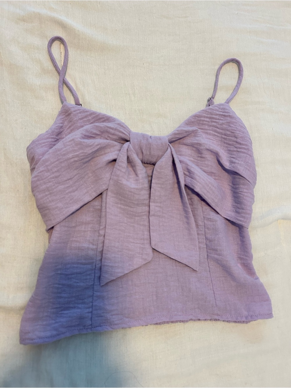 Lavender Bow Front Spaghetti Strap Top - Women